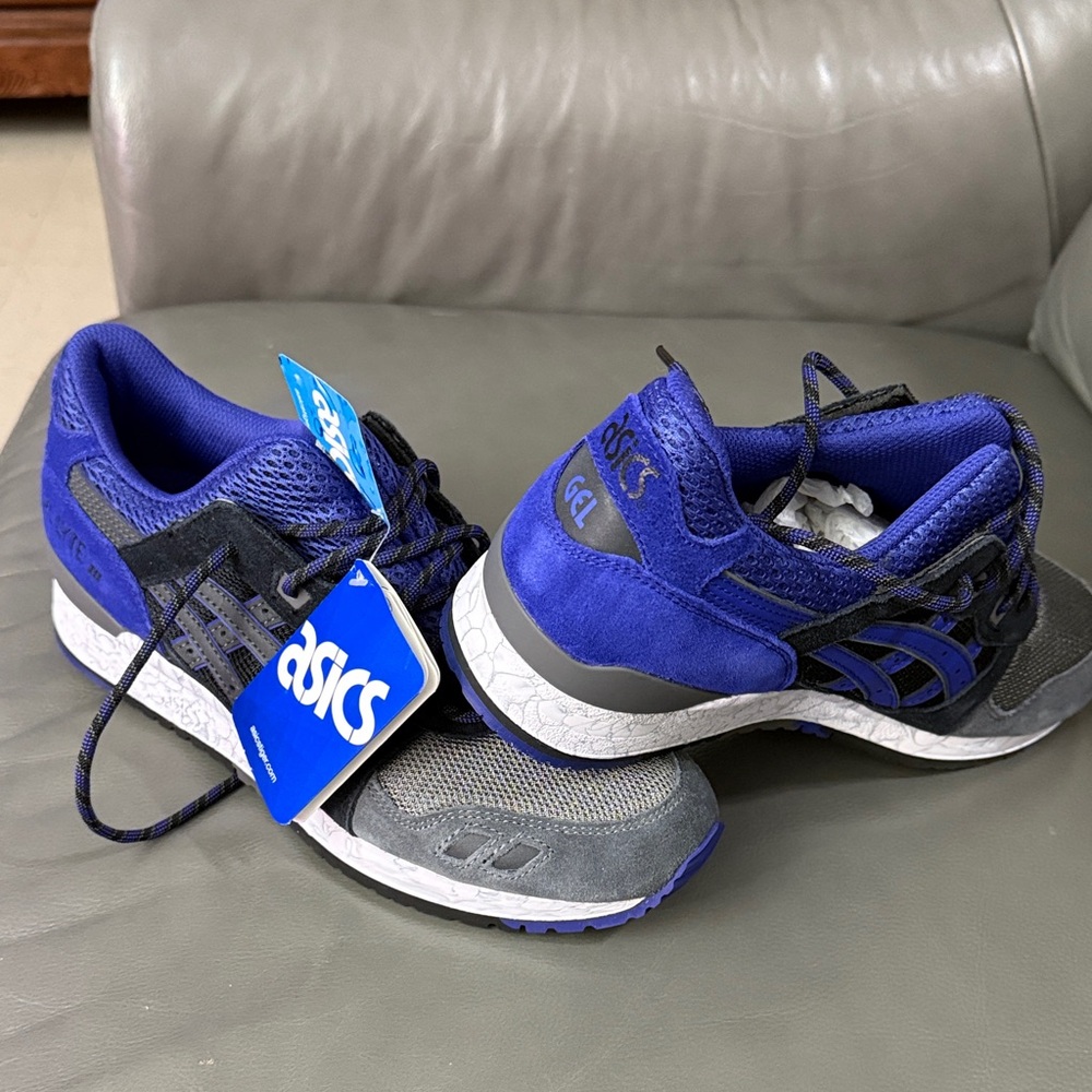 ASICS Royal Blue and Charcoal Sneakers